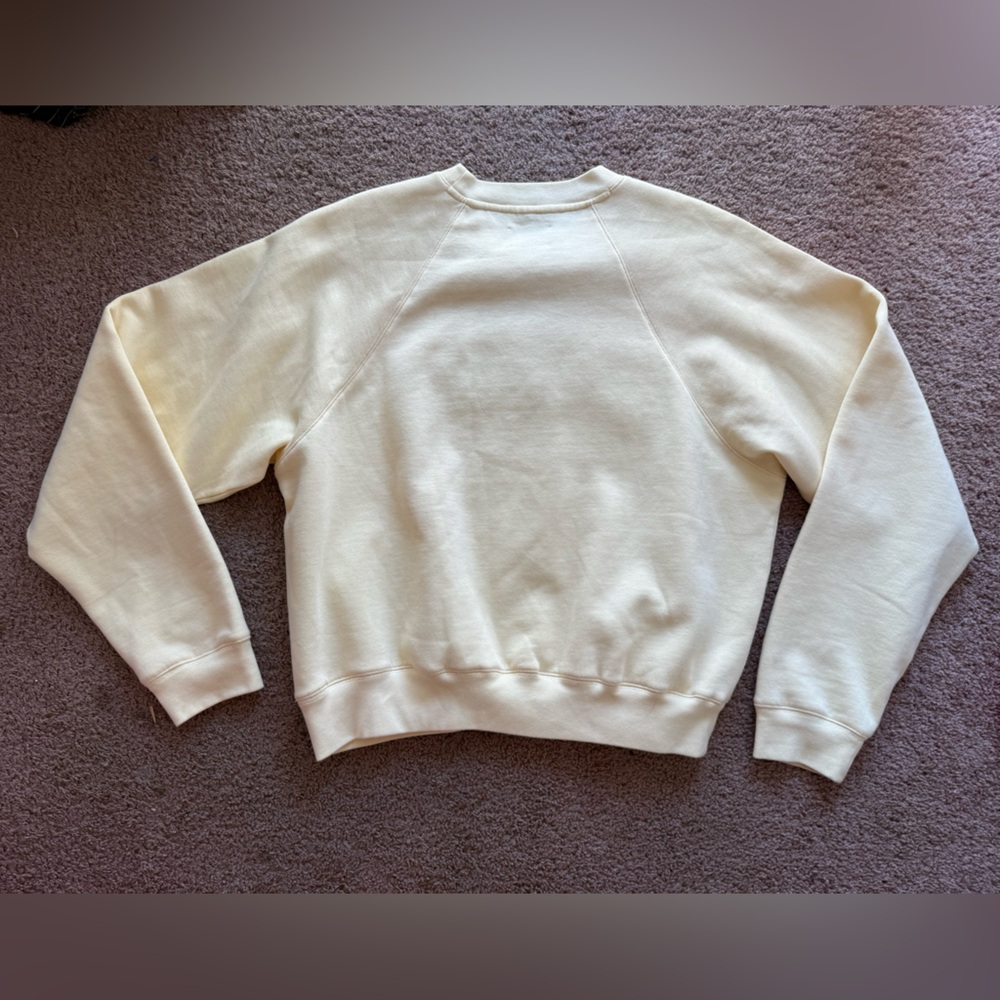 DOEN varisty sweatshirt medium brentwood butter yellow buttercup store exclusive - Picture 2 of 6